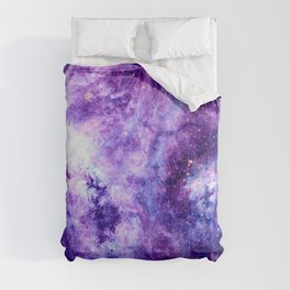 Purple Lavender Gold Tarantula Nebula Comforter