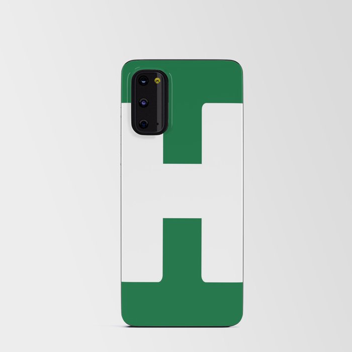 H (White & Olive Letter) Android Card Case