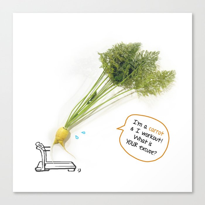 I'm A Carrot & I Workout! Canvas Print