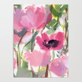 Pink Poppy Graphic Poster