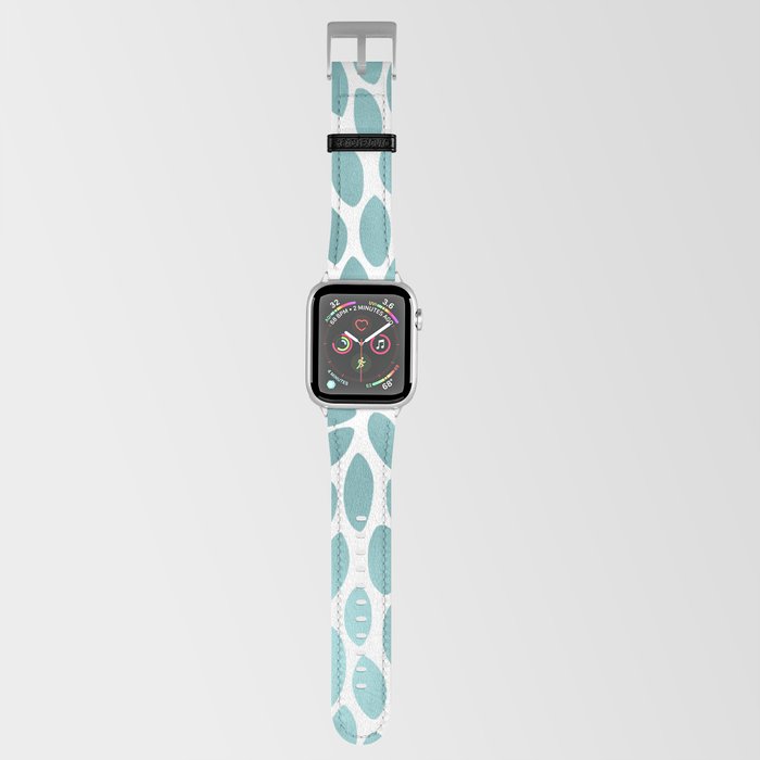 Floral Bloom White and Teal Apple Watch Band