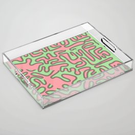 Squiggles - Pink and Mint Acrylic Tray