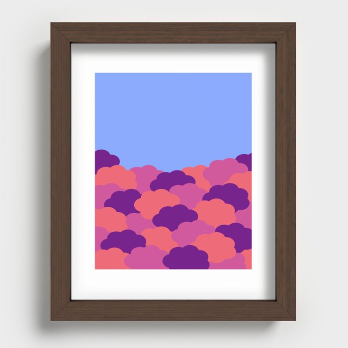 Great Fluff in the Sky - Abstract Cloud Art Recessed Framed Print
