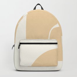 Helm=Dream - Arabic Cream and White Abstract  Backpack