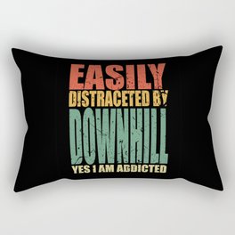 Downhill Saying Funny Rectangular Pillow