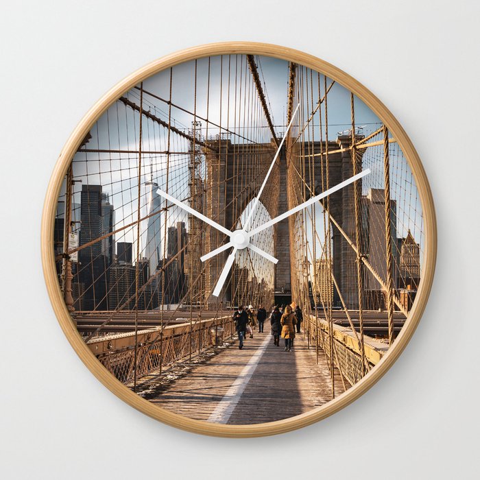 Brooklyn Bridge | Travel Photography in New York City | Winter in NYC Wall Clock