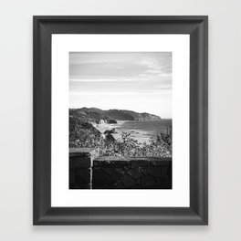 Pacific Coast Black and White Photography Framed Art Print