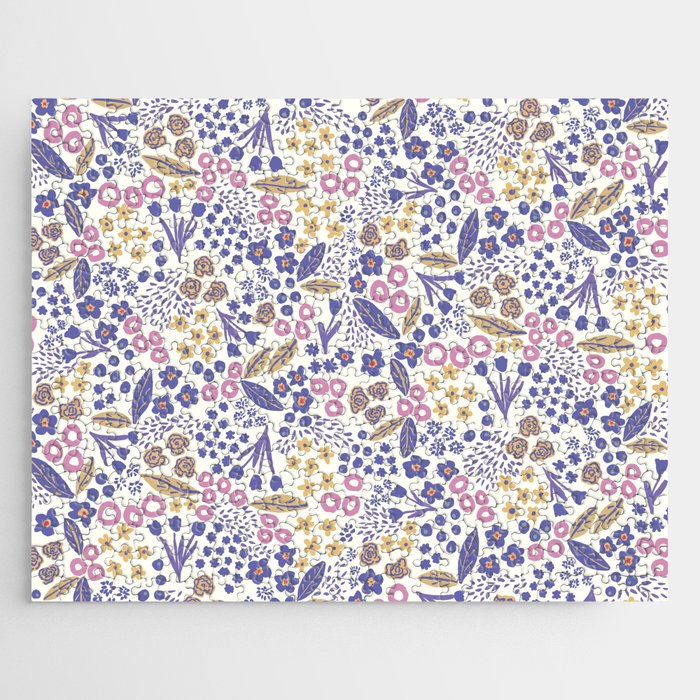 Very Peri Ditzy floral  Jigsaw Puzzle