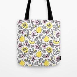 Flowering Quince in fresh spring colors Tote Bag