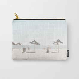 At the Beach (nine) -  blue and white minimal beach series by Ingrid Beddoes Carry-All Pouch