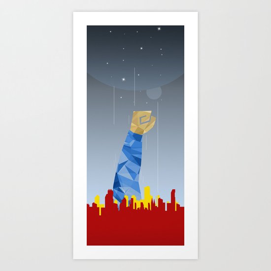 Polygon Heroes Rise 1 Art Print