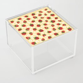 Sweet Strawberries - yellow Acrylic Box