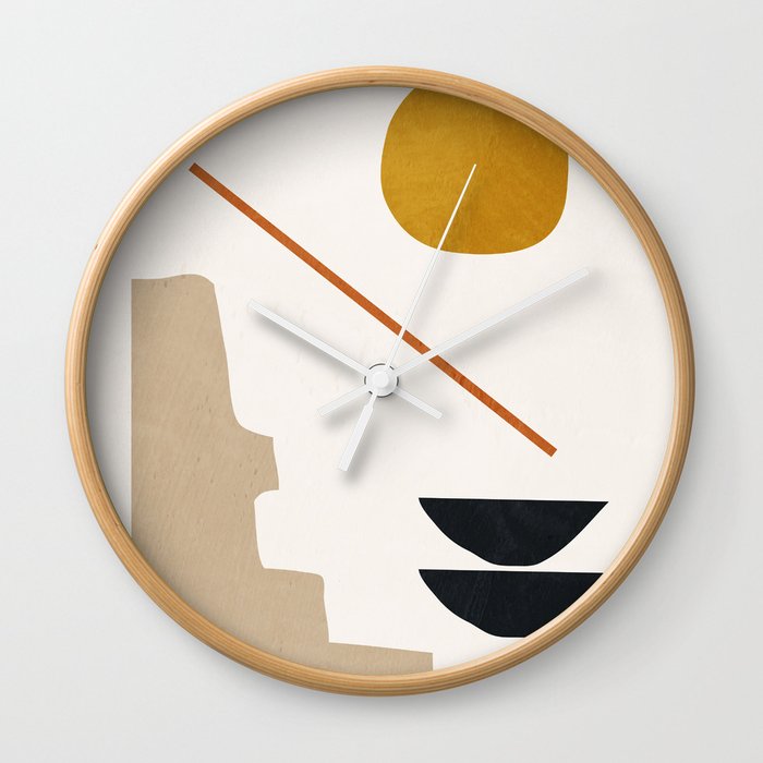 abstract minimal 6 Wall Clock