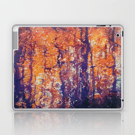 Autumn Woods Painterly Abstract Water Color FX Laptop & iPad Skin