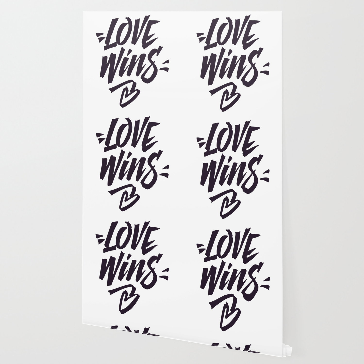 Love Wins Brush Lettering Wallpaper By Greennatural Society6