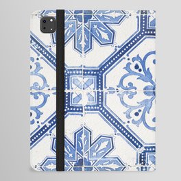 Blue Portugese Tile Pattern | Colorful Travel Photography in Portugal | Azulejos House Design Art Print iPad Folio Case