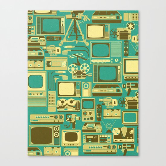 Retro technology Canvas Print