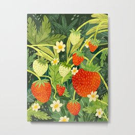 Summer Strawberries Metal Print