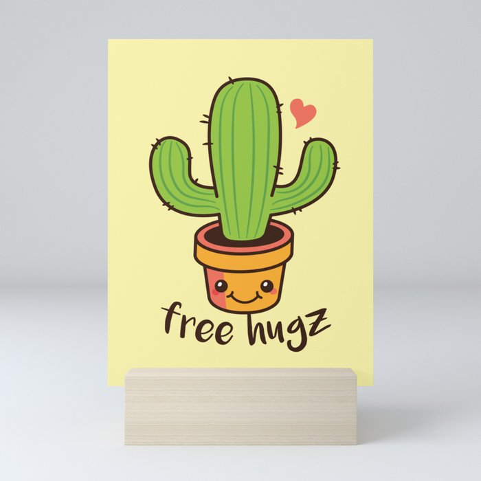 Cute Cactus Mini Art Print