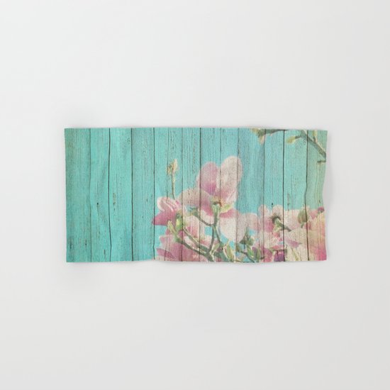 Sweet Flowers on Wood 08 Hand & Bath Towel