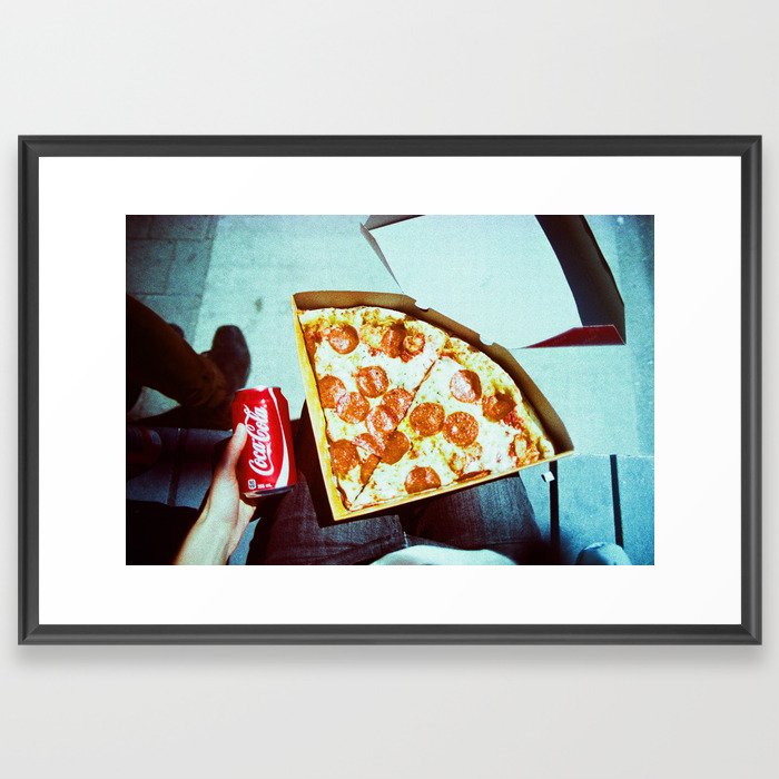 Pizza and a Coke Framed Art Print