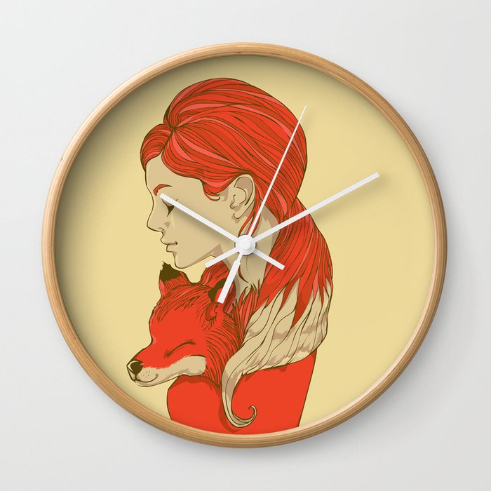 Lady Fox Wall Clock