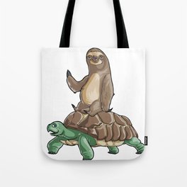 Tortoise and Sloth Tote Bag
