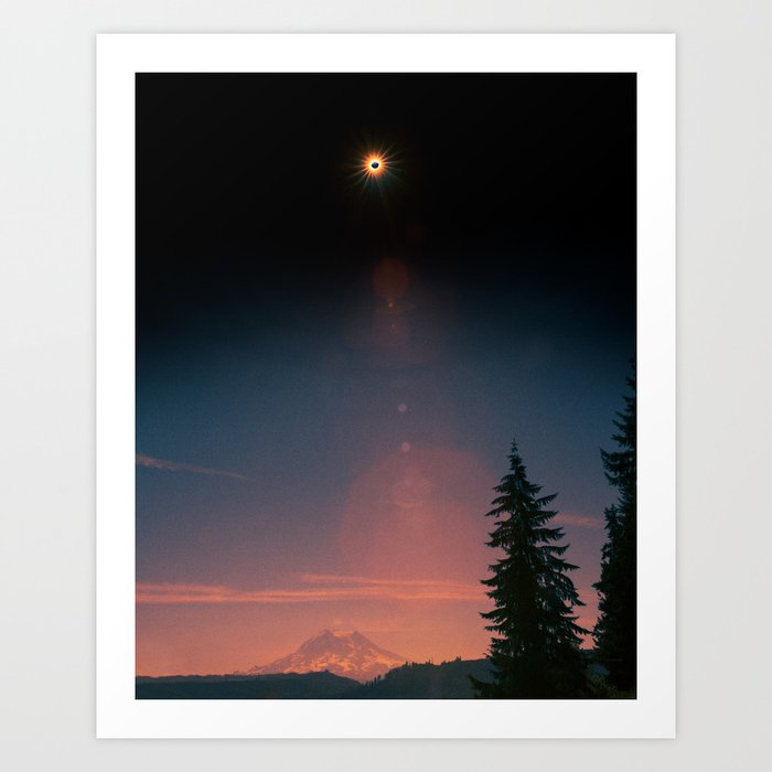 Mount Rainier Eclipse Art Print