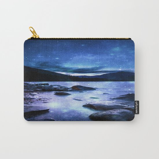 Magical Mountain Lake Blue Carry-All Pouch