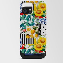 Italian,Sicilian art,patchwork,summer Flowers iPhone Card Case