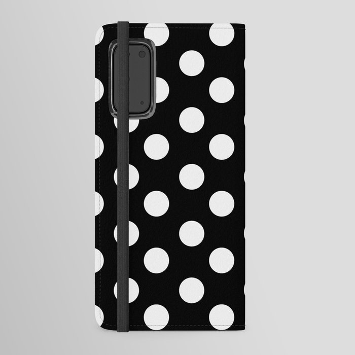 Polka Dot (White & Black Pattern) Android Wallet Case