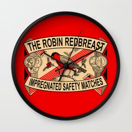 The Robin Redbreast Safety Matches Wall Clock