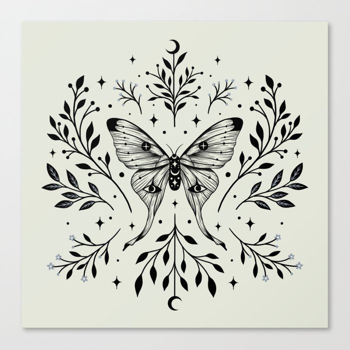 Mystical Luna Moth Canvas Print