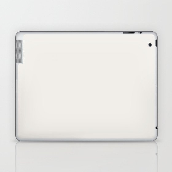 Off White Solid Color - Patternless Pairs Pantone 2022 Popular Shade Cloud Dancer 11-4201 Laptop & iPad Skin
