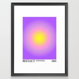 Gradient Angel Numbers: Reflect Framed Art Print