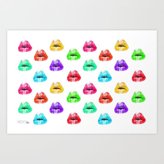 Lip Print Art Print