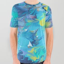 Tropical Lush Two Blue All Over Graphic Tee