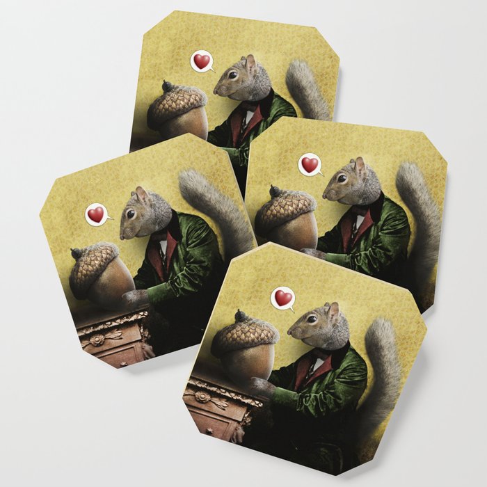 Mr. Squirrel Loves His Acorn! Coaster