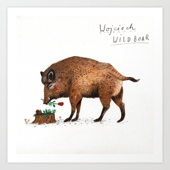 Wojciech Wild Boar Art Print