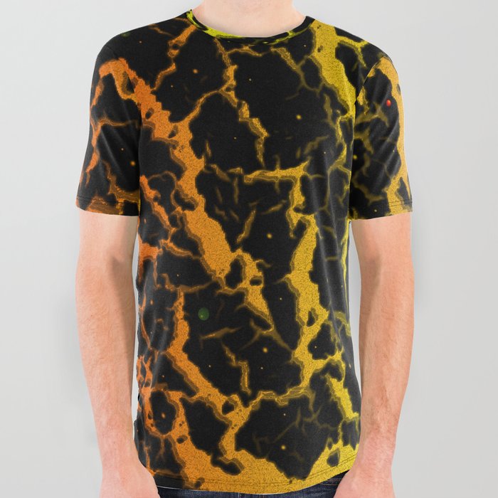 Cracked Space Lava - Rainbow OYR All Over Graphic Tee