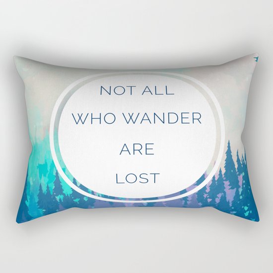 All Who Wander Travel Quote Rectangular Pillow