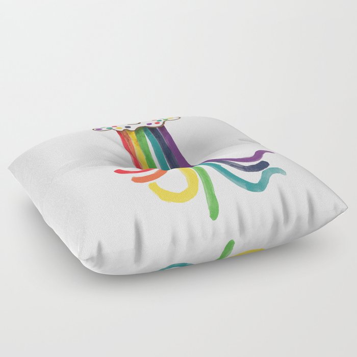 Rainbow Jellyfish Floor Pillow