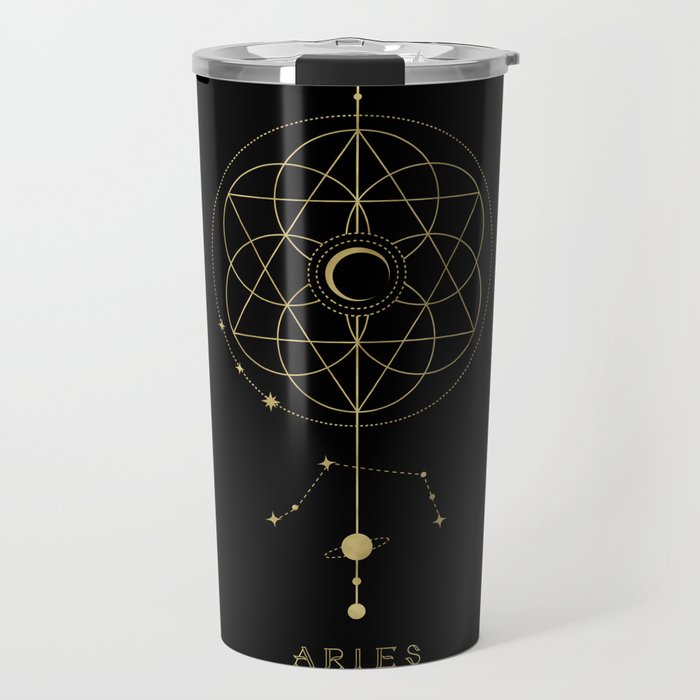 Aries Zodiac Constellation Travel Mug