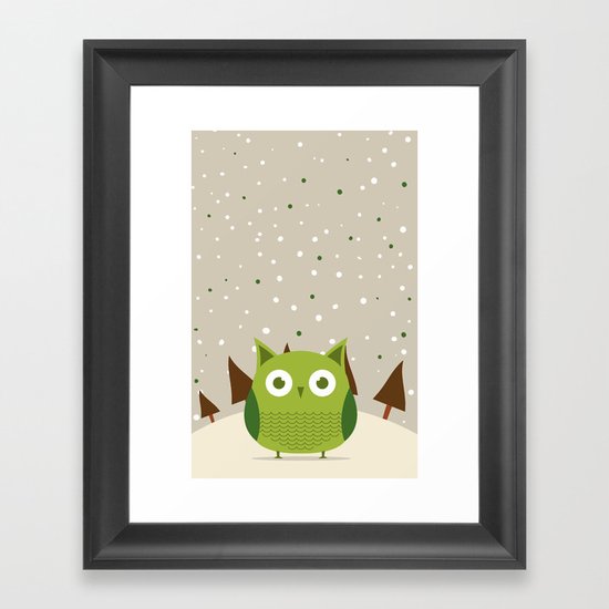 Cute owl Framed Art Print