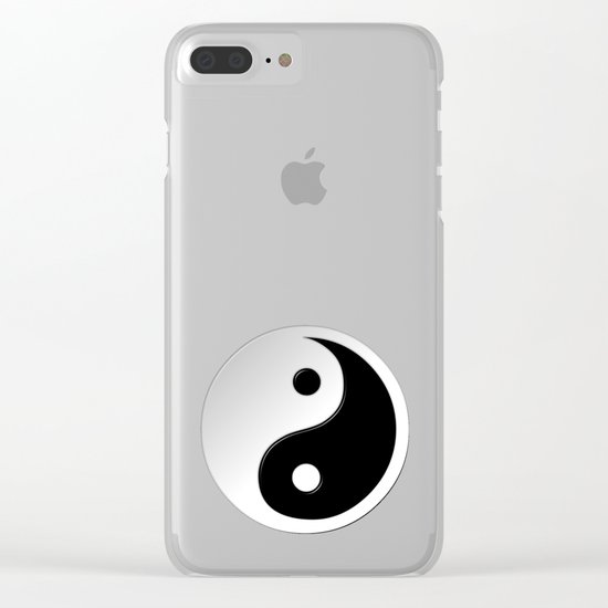 Yin Yang Symbol Clear iPhone Case
