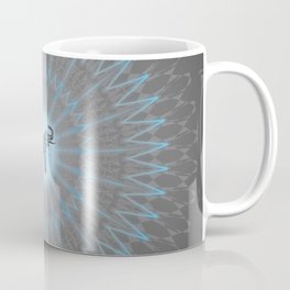 Blue Grey Elephant Mandala Coffee Mug