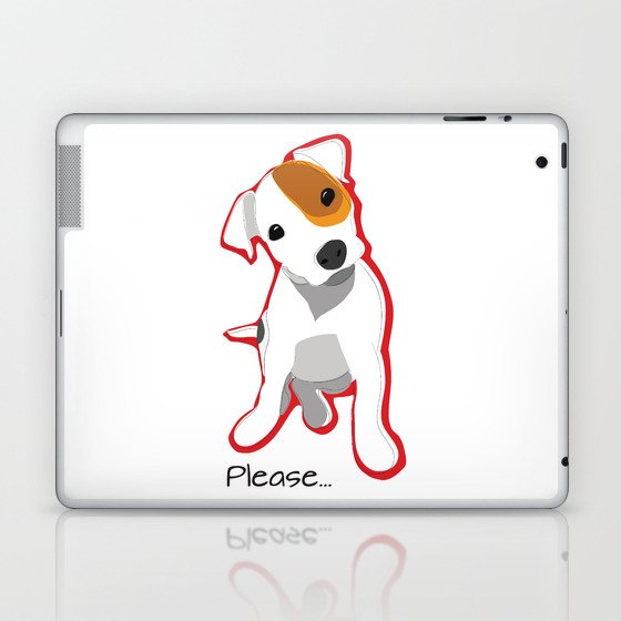 "Please" Jack Russell Terrier Puppy Laptop & iPad Skin