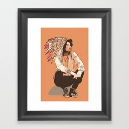 Indie Chief Framed Art Print