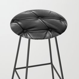 pattern of black genuine leather texture using as background Bar Stool