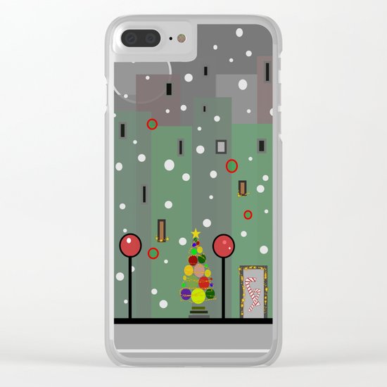 City Christmas Clear iPhone Case